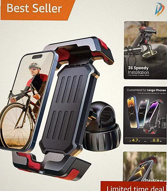 2-Pack Adjustable Handlebar Phone Mount - Perfect for Riders and Adventures