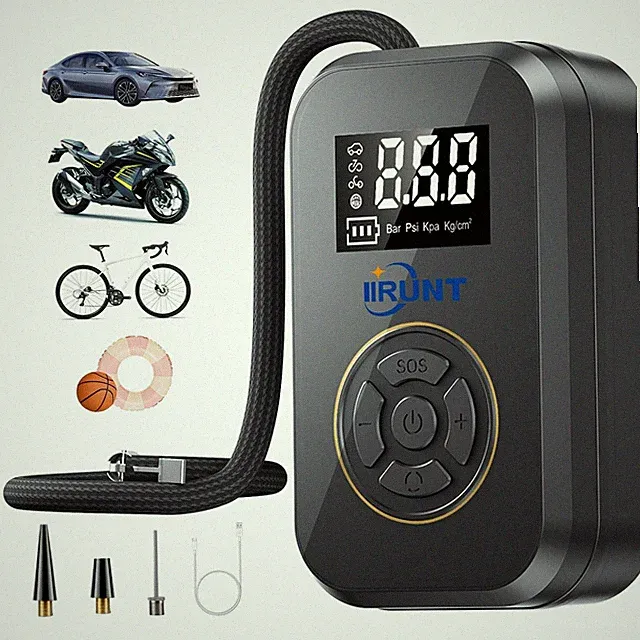 Air Compressor Portable Bicycle Pump Car Tire Inflator with LED Light 4000mAh...