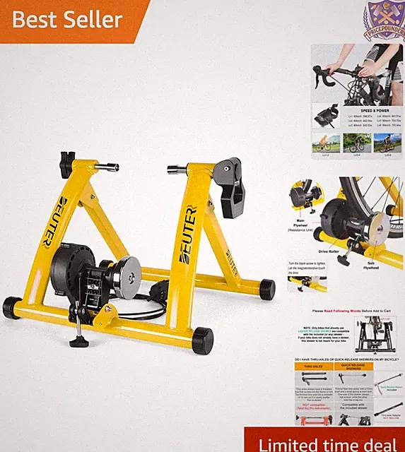 Bike Trainer Alloy Steel Magnetic Resistance Indoor Exercise Stand for 26-29...