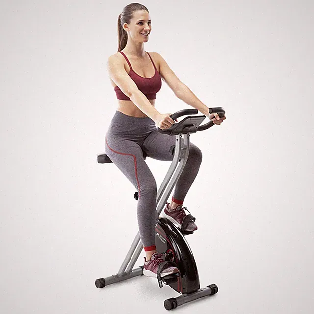 CIRCUIT FITNESS Circuit Fitness Folding Upright Exercise Bike with Adjustable...