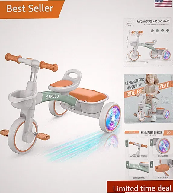 Delightful Colorful Tricycle for Toddlers 2-5 - Quick Assembly & Smooth Ride!