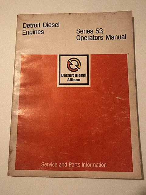 Detroit Diesel Series 53 Operators Manual 6SE337 (1977)