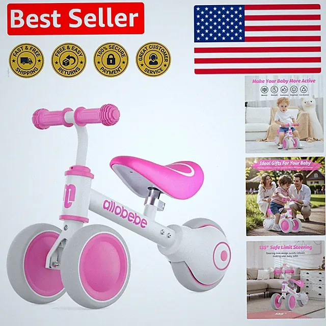 Durable Carbon Steel Baby Balance Bike with Adjustable Seat for Active Toddlers