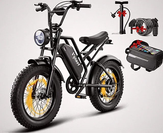 Electric Bike 20 X 4.0 Fat Tire Off-Road 1500W Peak Motor E-Mountain Bike 1500W