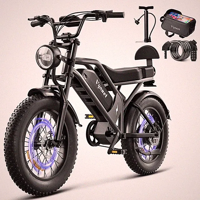 Fat Tire Ebike 1500W Peak 48V 18Ah 68Miles All-Terrain Adult Electric Bike 32MPH