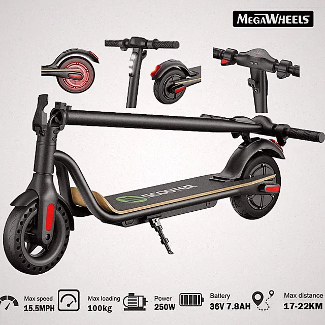 FOLDABLE ELECTRIC SCOOTER 281WH 250W MOTOR ADULT E-SCOOTER SAFE URBAN COMMUTER