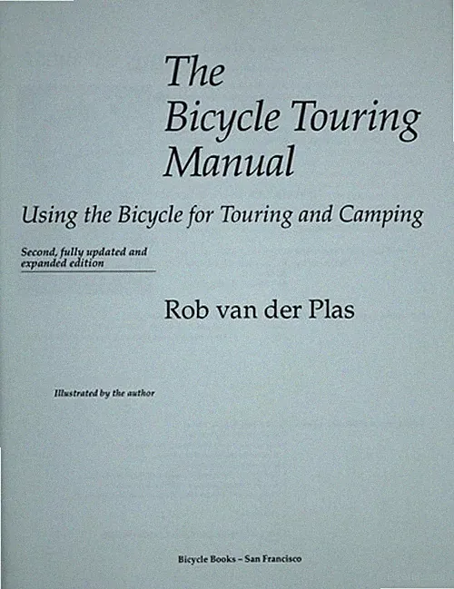User Manual Touring Bike